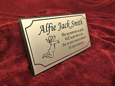 Memorial Plaque - Personalised Made to Order - Remembrance Plate by 1st 4 Signs