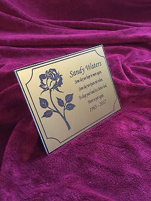 1st 4 Signs Memorial Plaque - Personalised Made to Order - Commemorative Plate