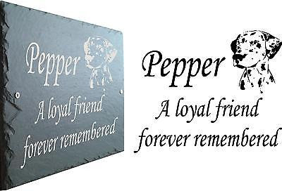 Pet Memorial Plaque - Personalised For Your Dalmation Dog