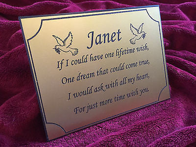 1st 4 Signs Memorial Plaque - Personalised Made to Order - Commemorative Plate