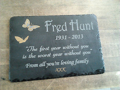 Nan memorial plaque with gold butterfly