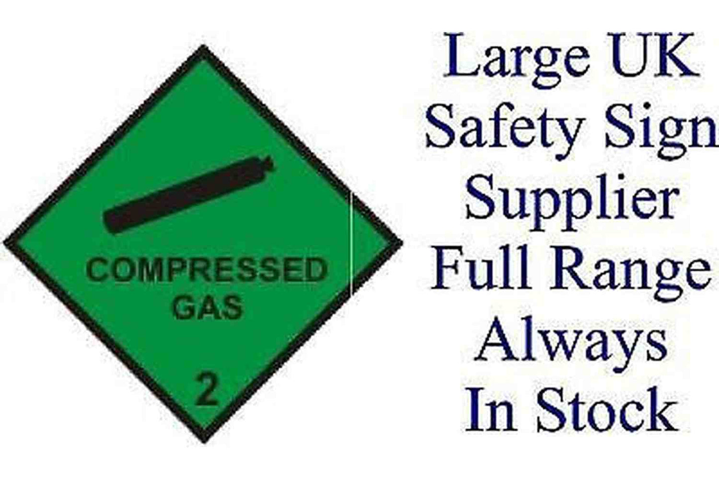 COMPRESSED SIGN Hazchem Sign - Health & Safety Signs High Quality Exterior Use