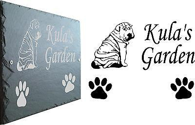 Pet Memorial Slate Plaque, Personalised for your Shar Pei