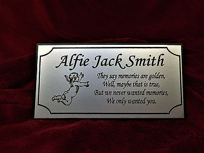 Memorial Plaque - Personalised Made to Order -Commemorative Plate by 1st 4 Signs