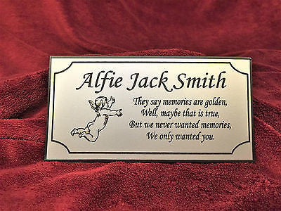 Memorial Plaque - Personalised Made to Order - Remembrance Plate by 1st 4 Signs