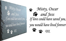 Memorial Slate Plaque, Personalised for your Pets - You Can Add Mutilple Names