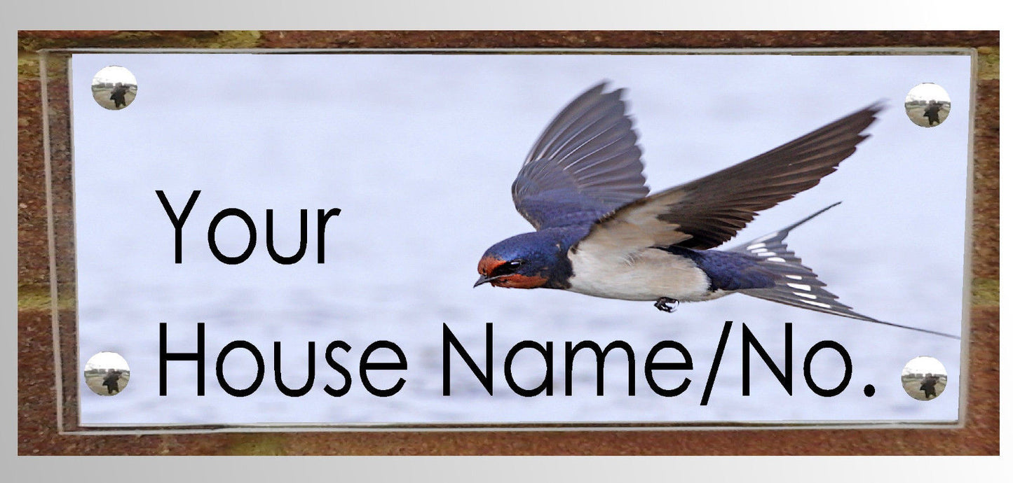 40cm x 20cm LARGE MODERN ACRYLIC & ALUMINIUM HOUSE SIGN PLAQUE DOOR NUMBER Approx inches 16" x 8"