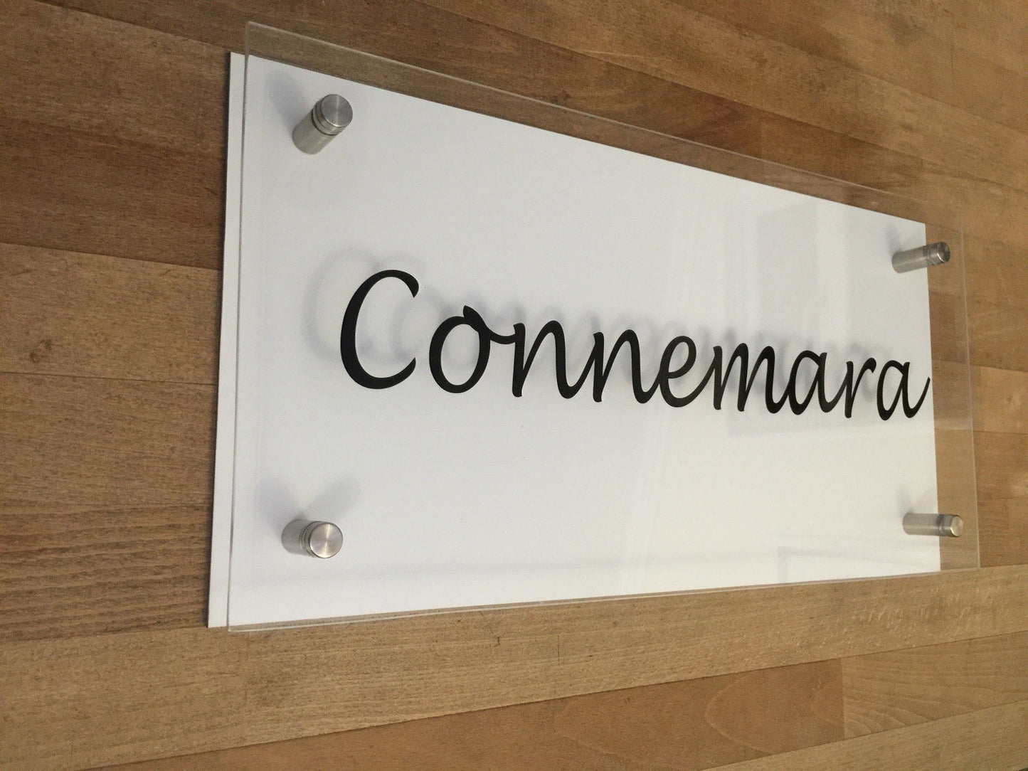 40cm x 20cm LARGE MODERN ACRYLIC & ALUMINIUM HOUSE SIGN PLAQUE DOOR NUMBER Approx inches 16" x 8"