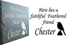 Pet Memorial Slate Sign Plaque - Personalised for your Bird