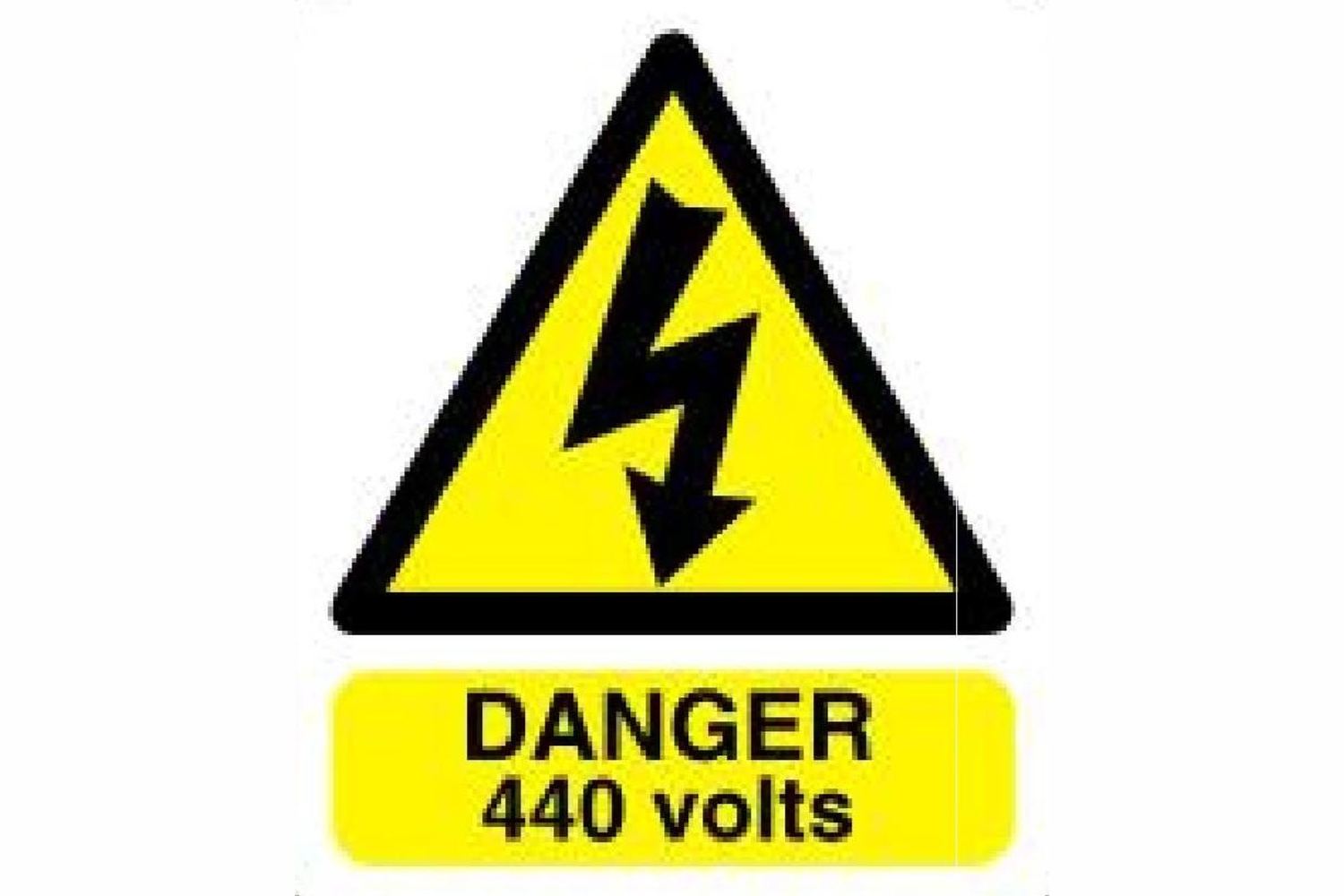 440 Volts Sign - Health & Safety Signs High Quality Interior & Exterior