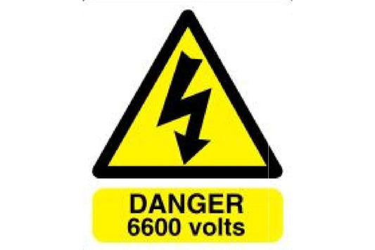 6600 Volts Sign - Health & Safety Signs High Quality Interior & Exterior