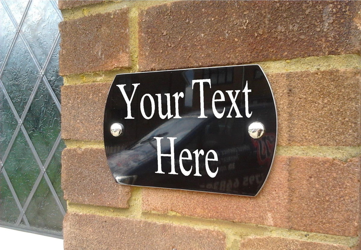 Various Sizes ~ Black Metal Signs with White / Gold or Silver Lettering