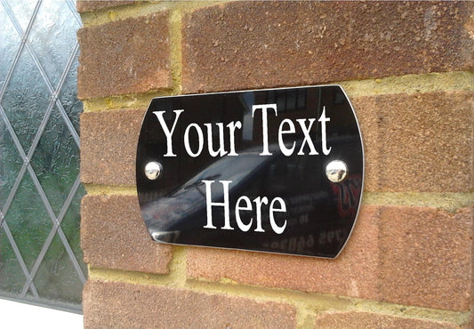 Various Sizes ~ Black Metal Signs with White / Gold or Silver Lettering