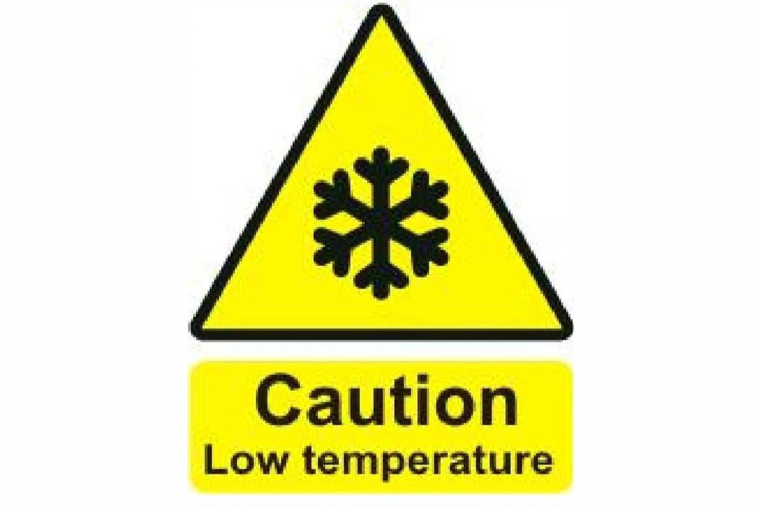 Caution Cold Low Temperature Sign - Health & Safety Signs High Quality Interior & Exterior