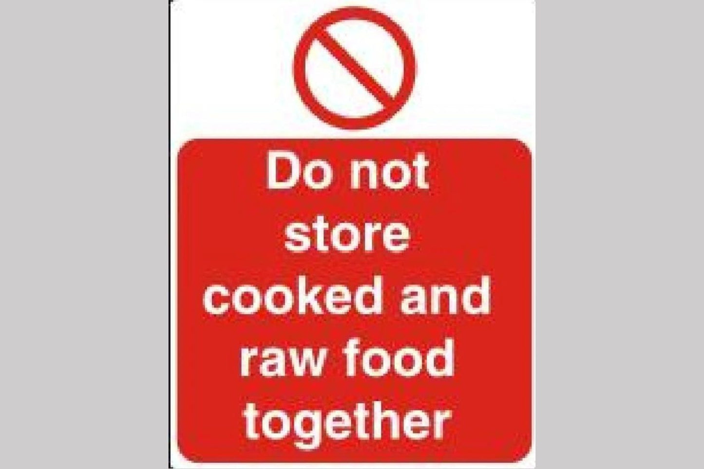 Cooked and Raw Food Sign - Health & Safety Signs High Quality Interior & Exterior