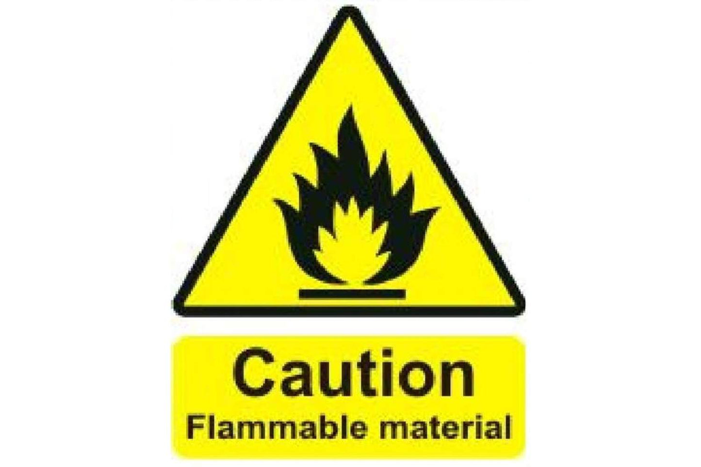 Caution Flammable Material Sign - Health & Safety Signs High Quality Interior & Exterior