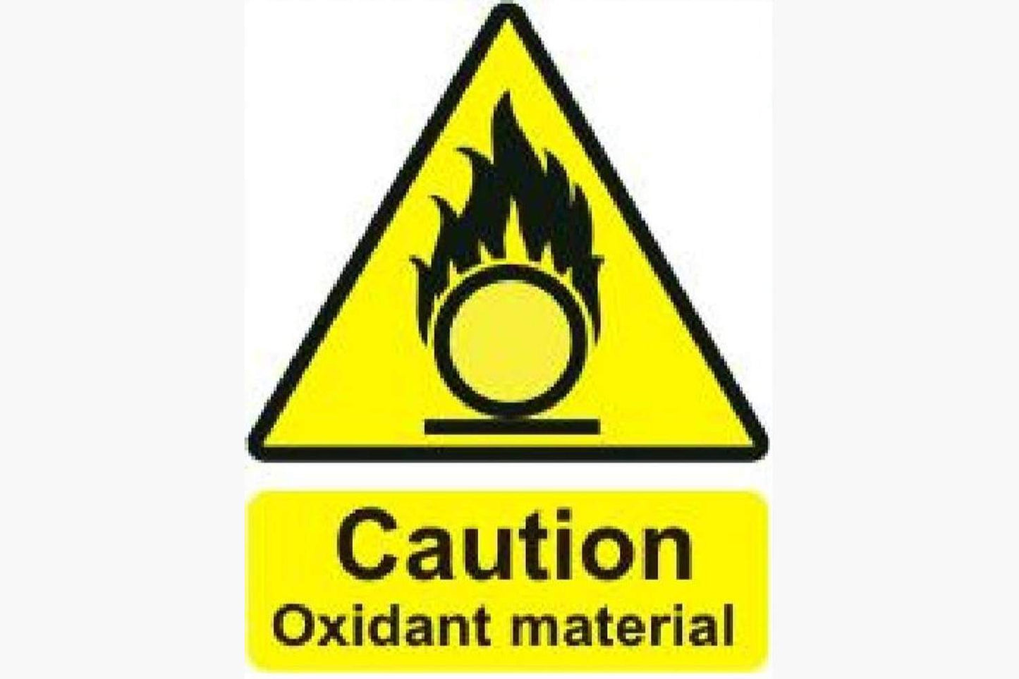 Caution Oxidant Material Sign - Health & Safety Signs High Quality Interior & Exterior