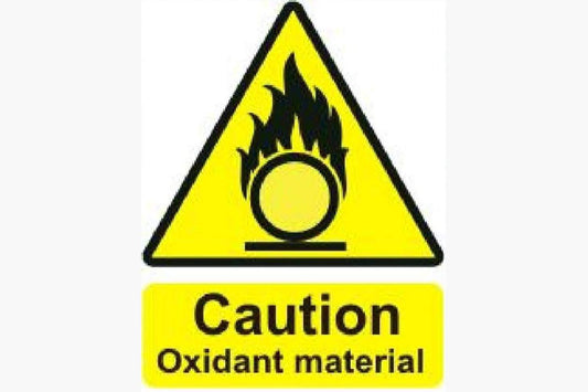 Caution Oxidant Material Sign - Health & Safety Signs High Quality Interior & Exterior