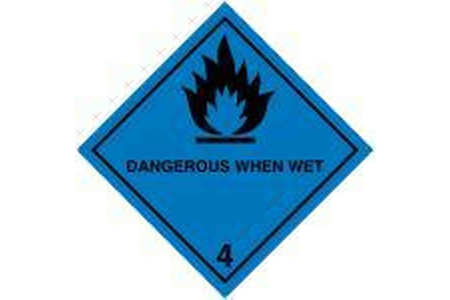 Dangerous Wet Hazchem Sign - Health & Safety Signs High Quality Interior & Exterior