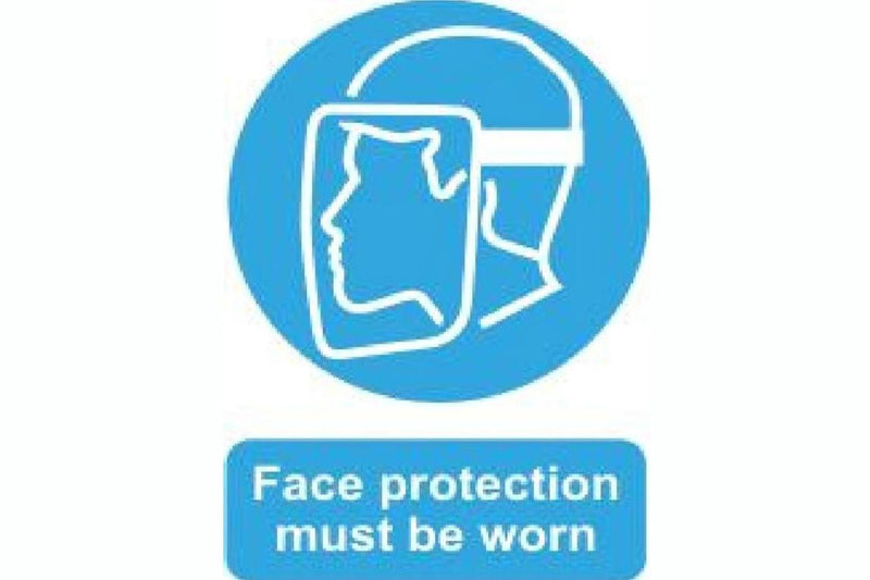 Face Protection Must Be Worn Sign - Health & Safety Signs High Quality ...