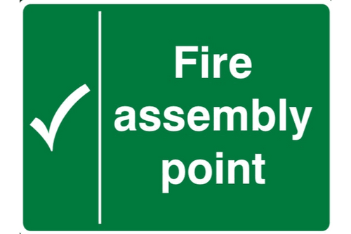 Fire assembly point signs