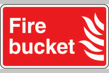 Fire bucket sign