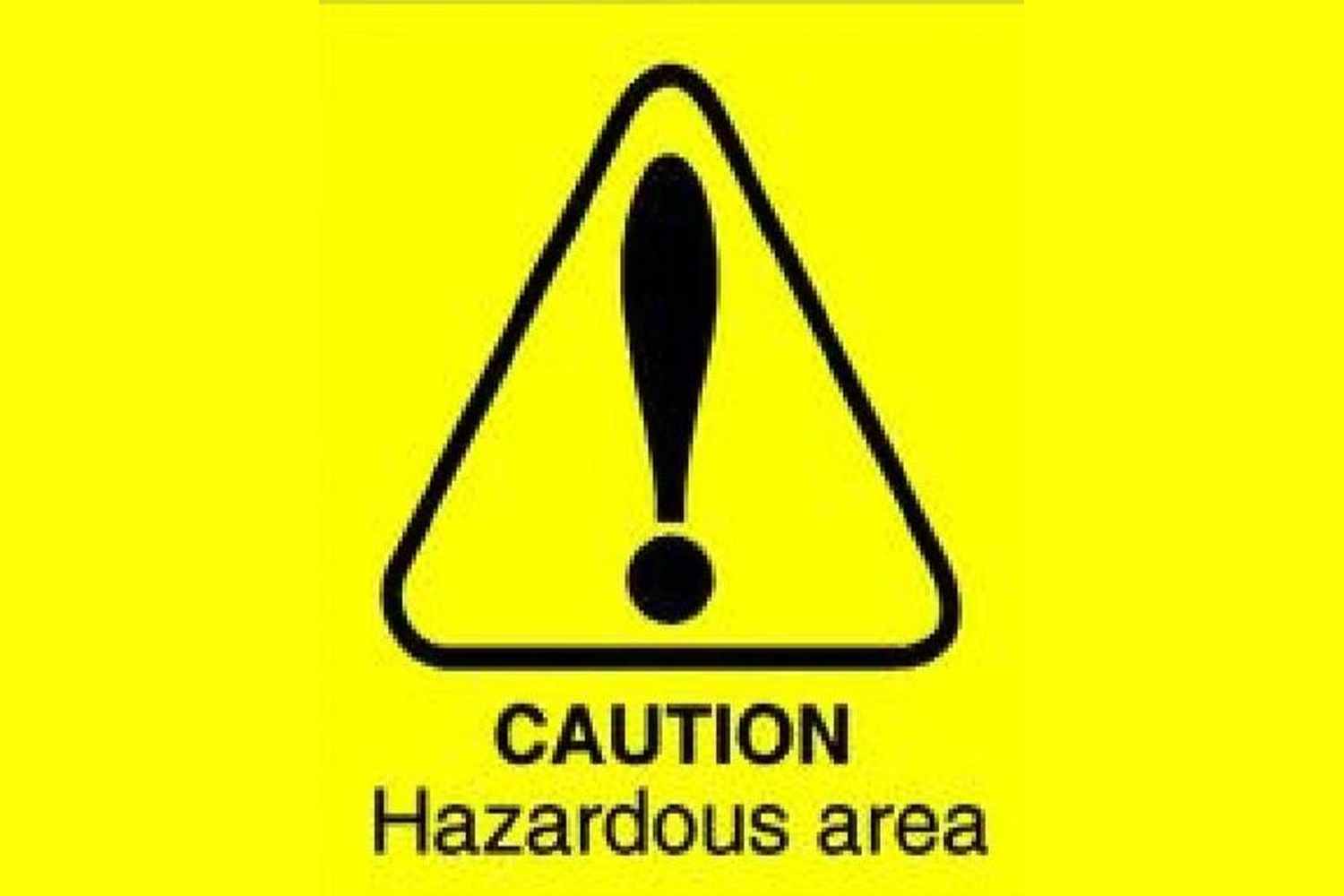 Hazardous Area Sign - Health & Safety Signs High Quality Interior & Exterior