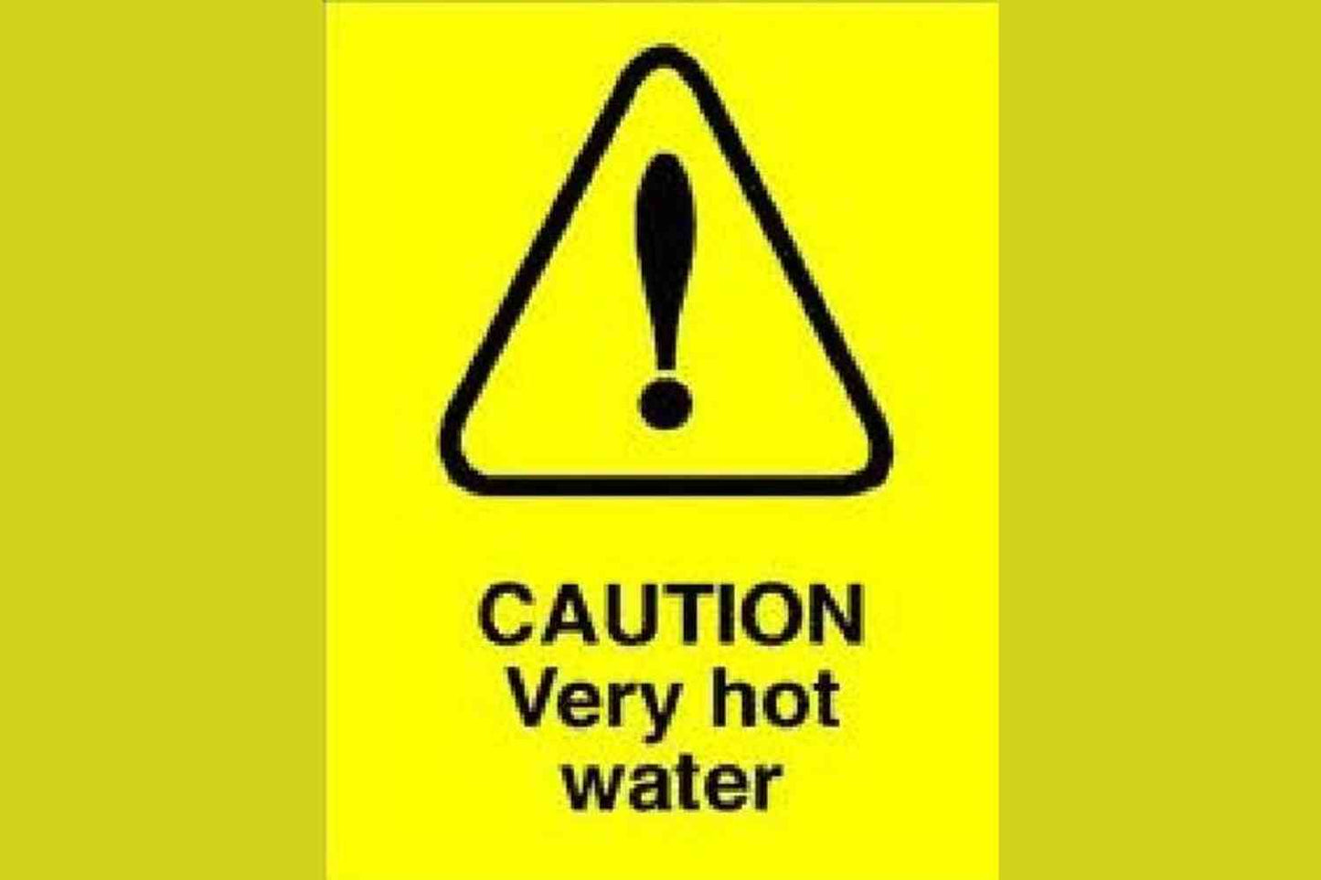 Caution Very Hot Water Sign - Health & Safety Signs High Quality Interior & Exterior