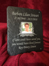 Personalised Memorial Grave Plaque with verse & photo 