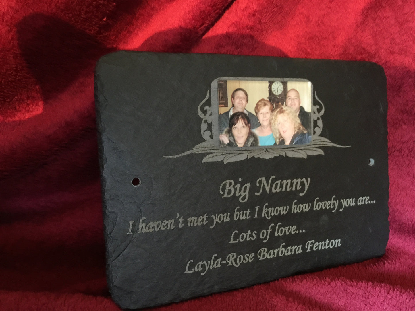 photo plaque for someones grave