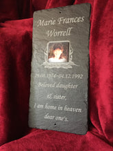 Large mum photo plaque grave marker