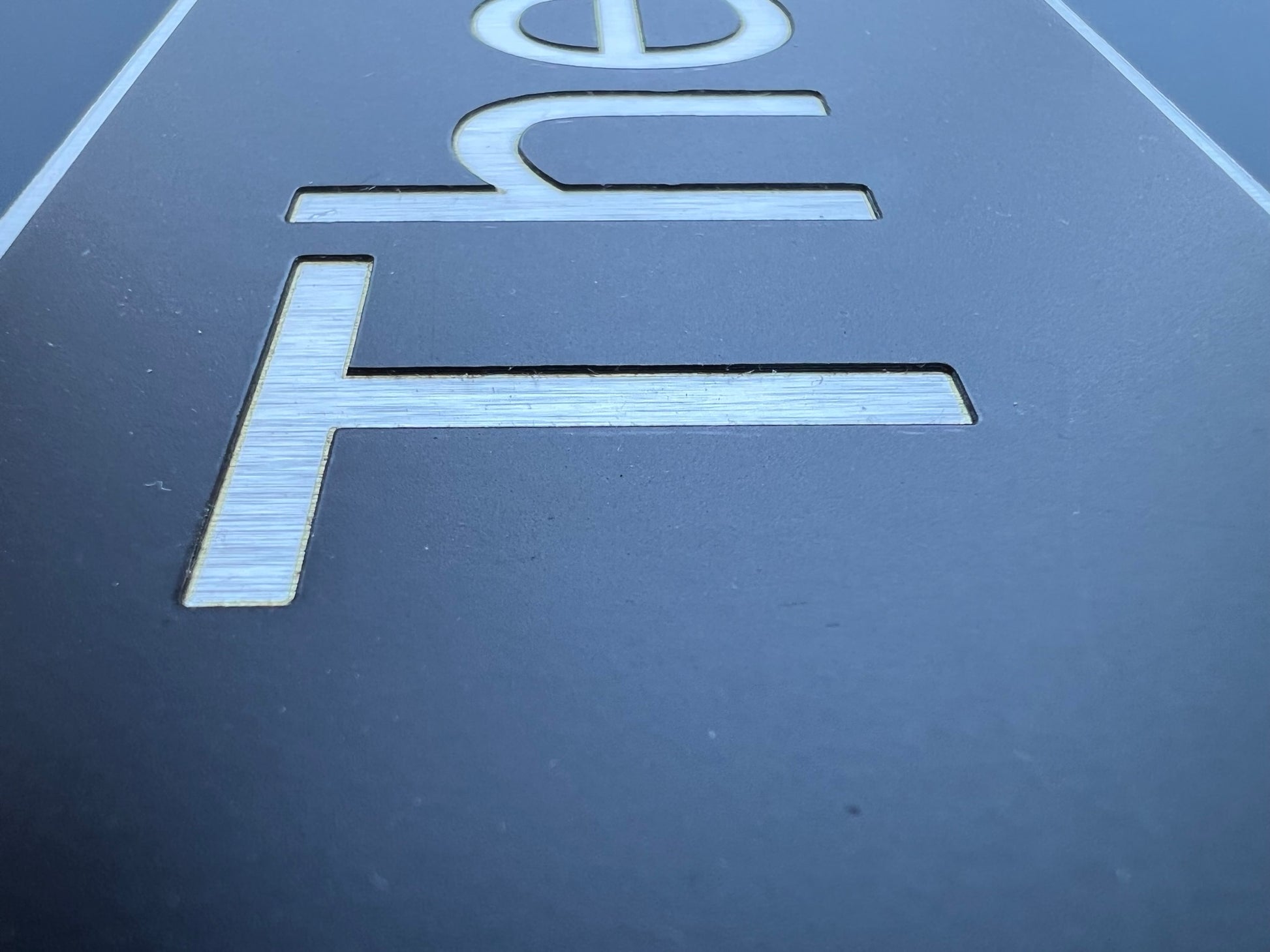 Metal Aluminium Floating House Sign laser cut lettering and Hidden Fixings wall mounts
