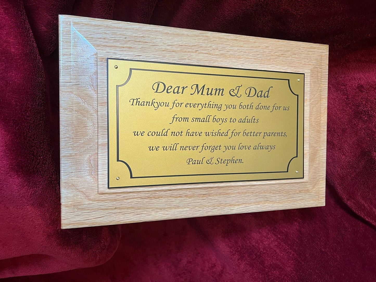 Double Oak Wooden Funeral Urns for Ashes / Large Adult Casket Ashes Urn / Casket / Human Ashes Companion Box