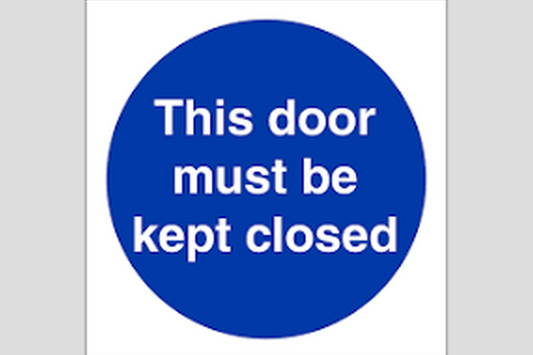 Keep Door Closed Sign - Health & Safety Signs High Quality Interior & Exterior