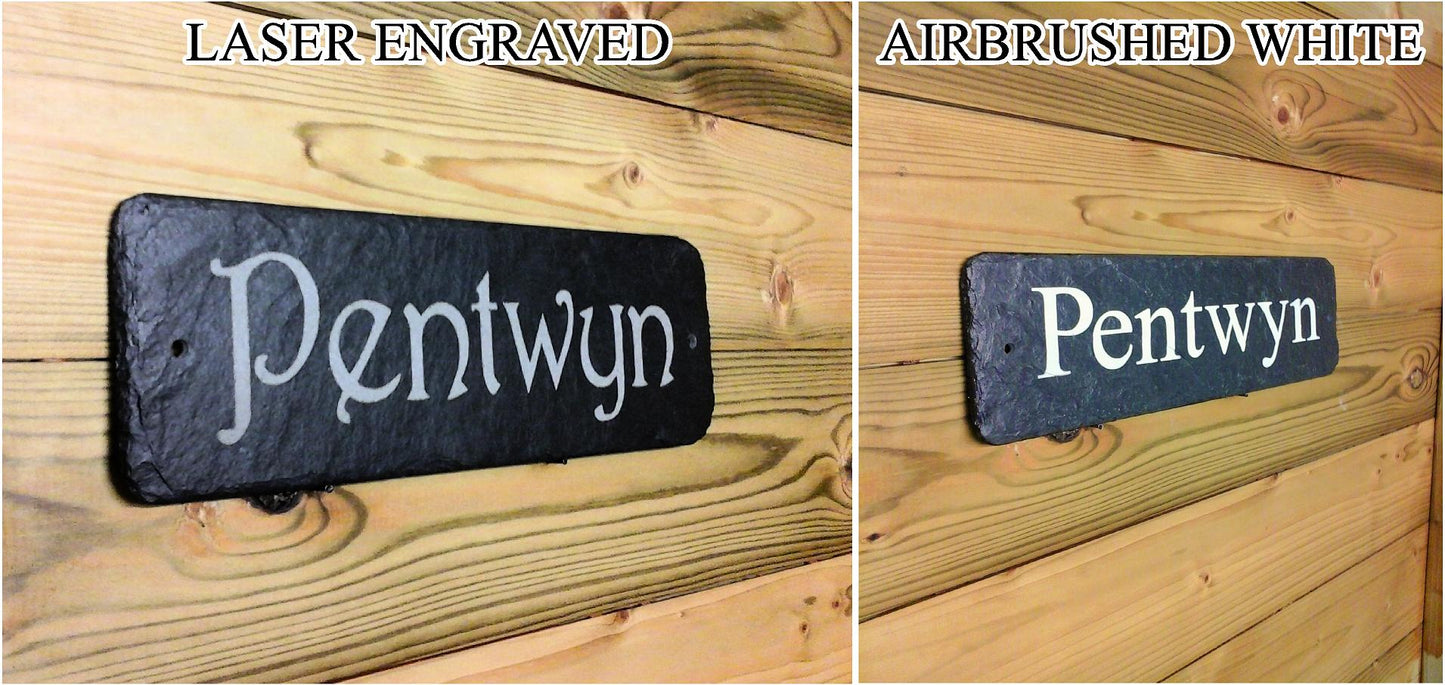Add Airbrushing to your Slate House Sign Order