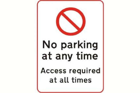 No Parking At Any Time Sign - Health & Safety Signs High Quality Interior & Exterior