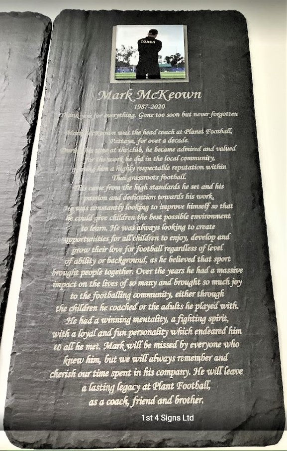 burial gift Personalised Poem Plaque Our Largest Photo Memorial Grave Plaque