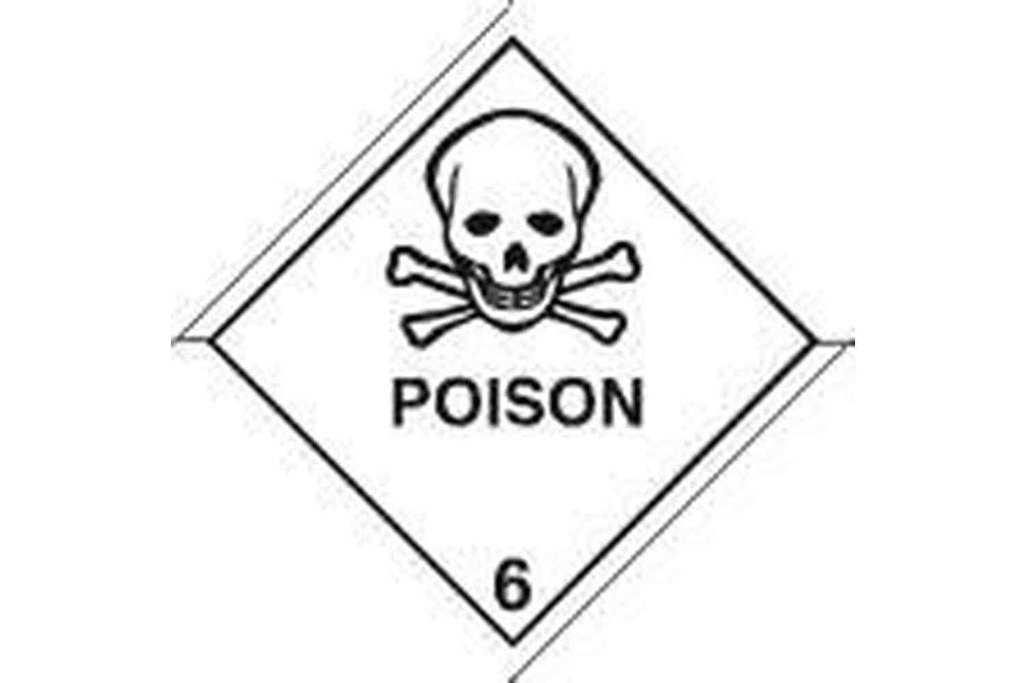 Poison Hazchem Sign - Health & Safety Signs High Quality Interior & Exterior