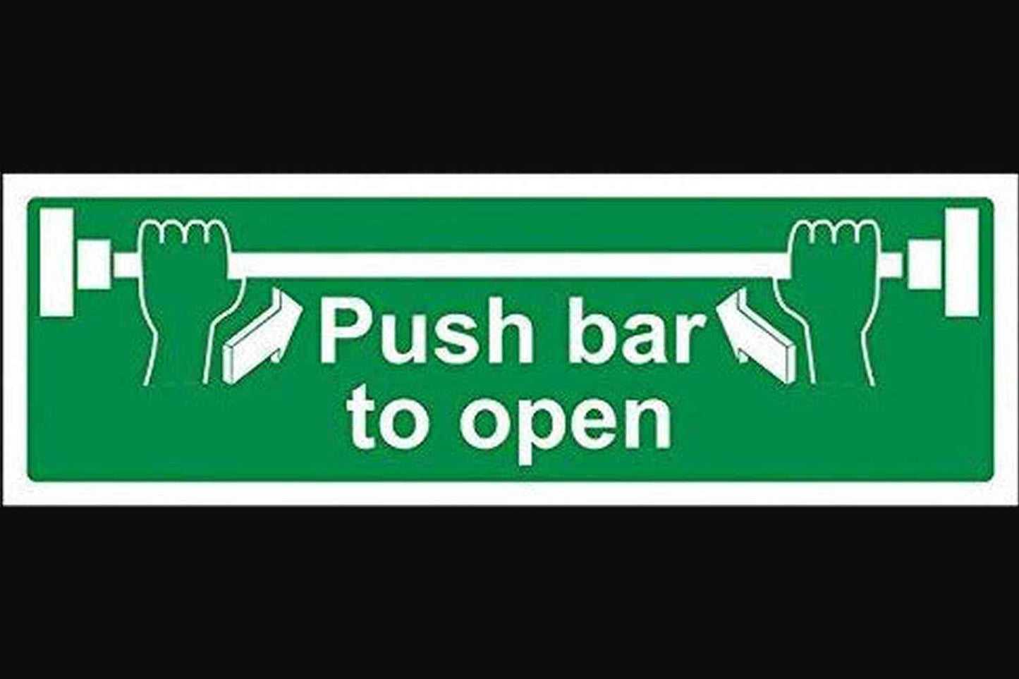 Push Bar To Open Sign - Health & Safety Signs High Quality Interior & Exterior