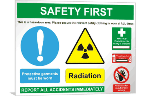 Safety first signs radiation