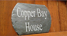 House Signs. Slate sign with curved edges.
