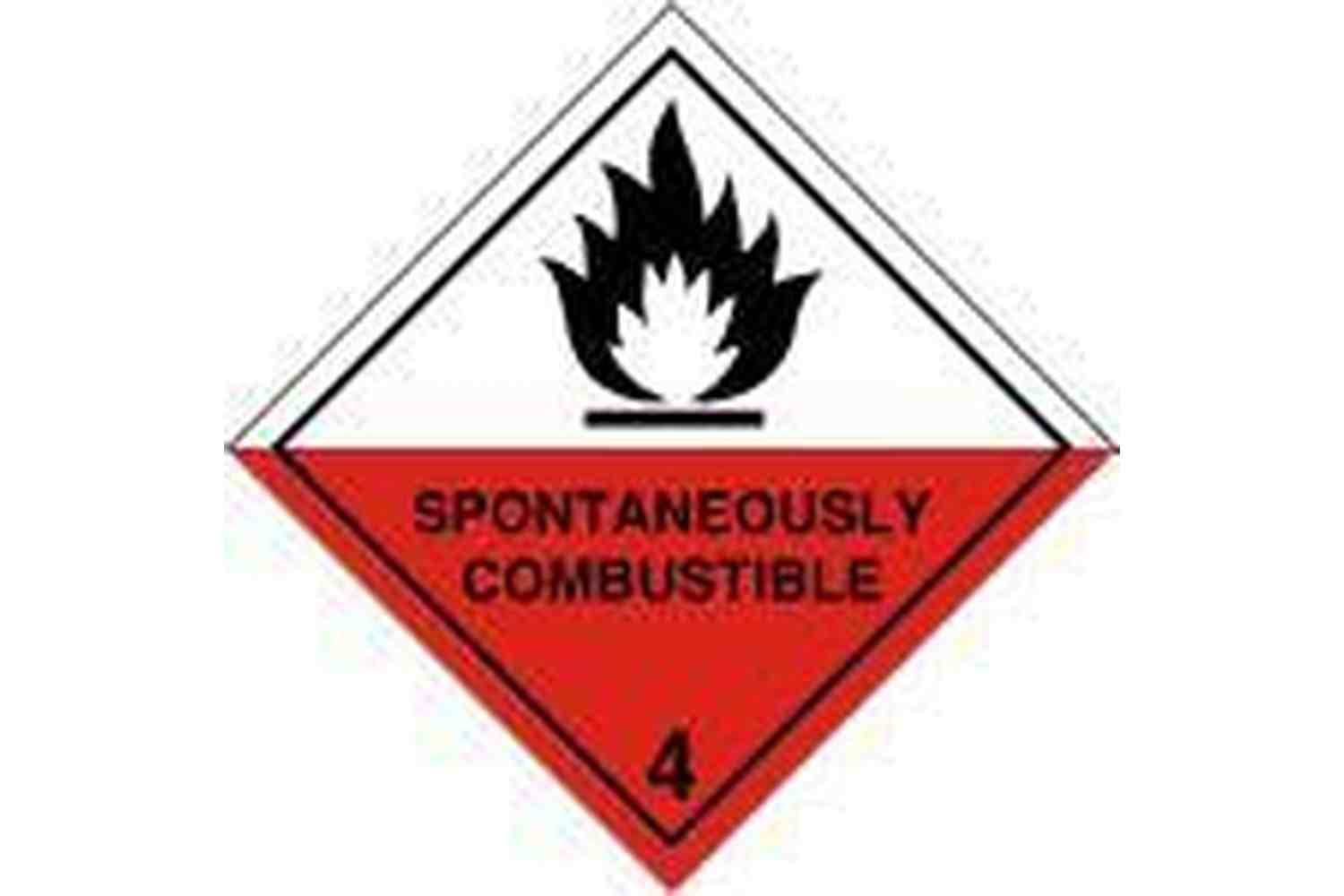 Spontaneously Combustible Hazchem Sign - Health & Safety Signs High Quality Interior & Exterior