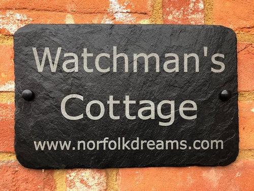 Welsh slate house sign