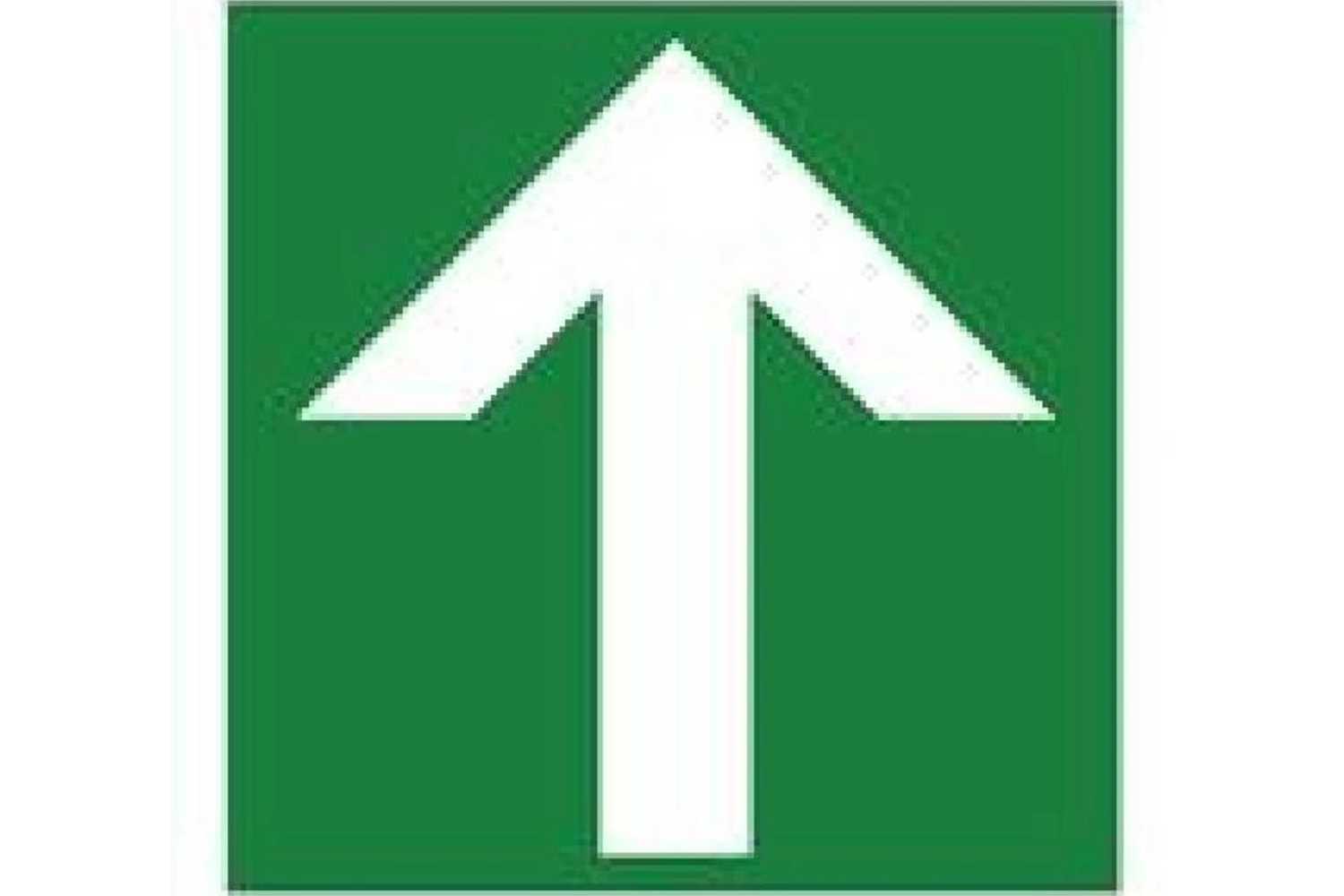 Arrow Up Fire Exit Sign - Health & Safety Signs High Quality Interior & Exterior