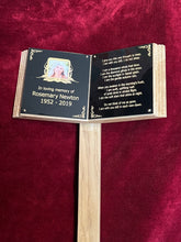 Cemetery Book. Open Book Memorial Plaques. With Optional Photo