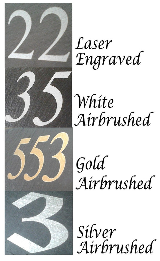 Add Airbrushing to your Slate House Sign Order