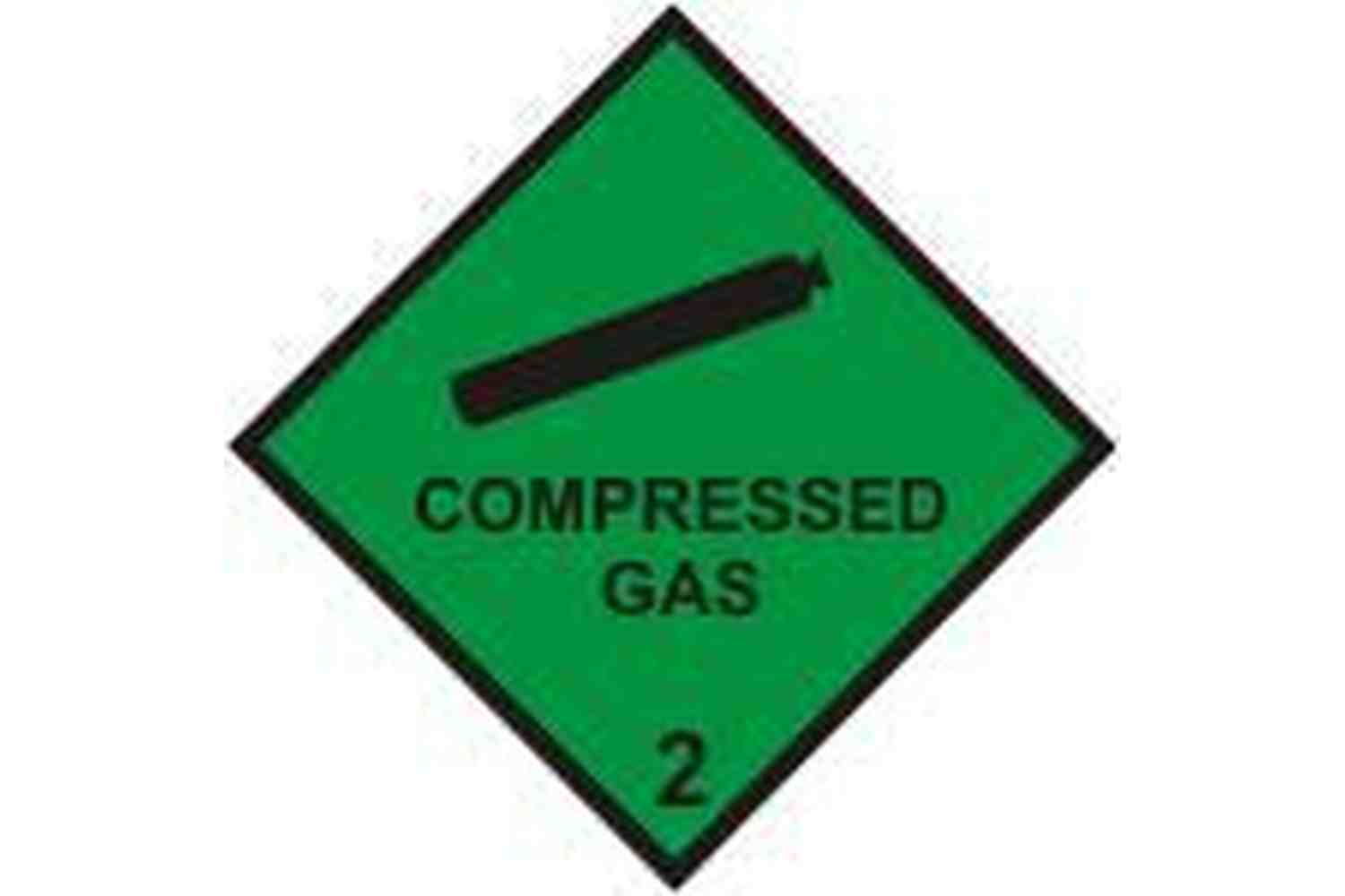 Compressed Gas Hazchem Sign - Health & Safety Signs High Quality Interior & Exterior