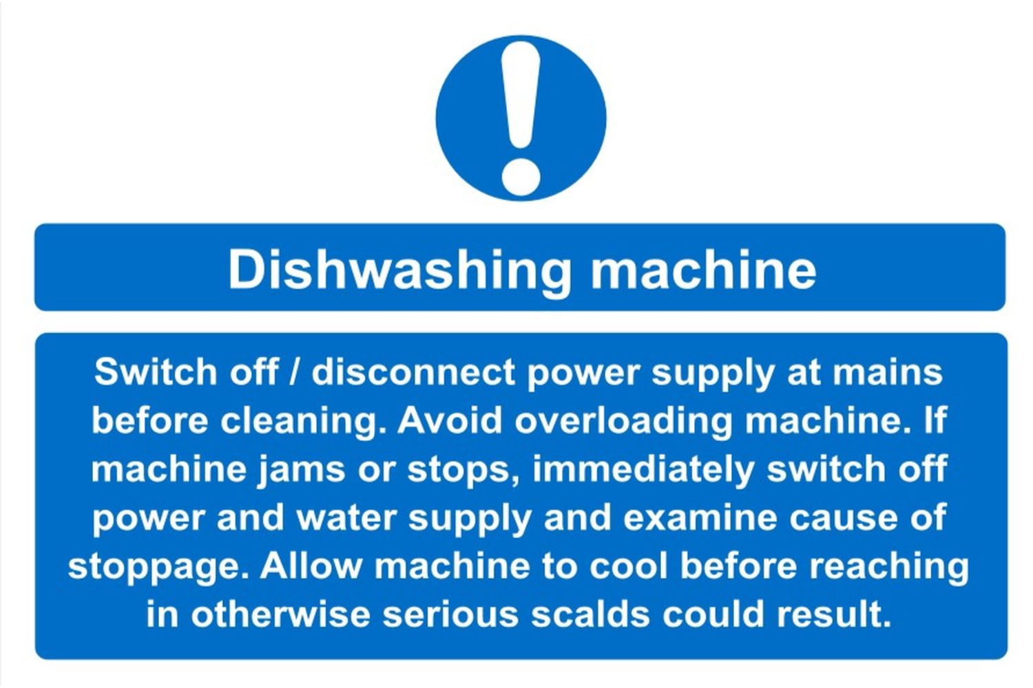 Dishwasher machine sign / sticker