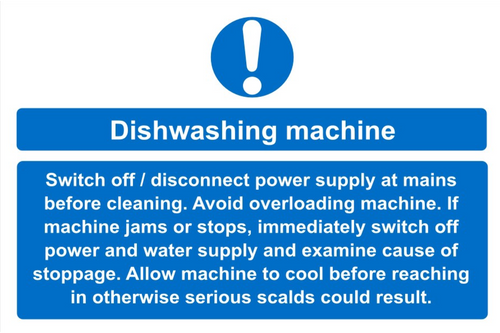 Dishwasher machine sign / sticker