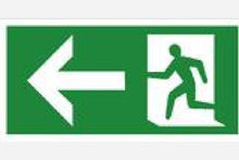 Fire exit left sign with arrow
